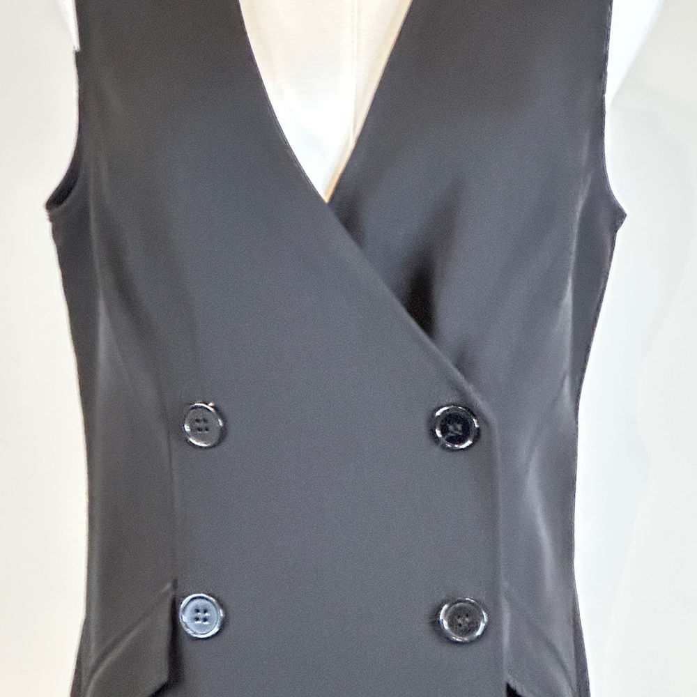 Max Studio Black Double-Breasted Midi Dress - Picture 9 of 12